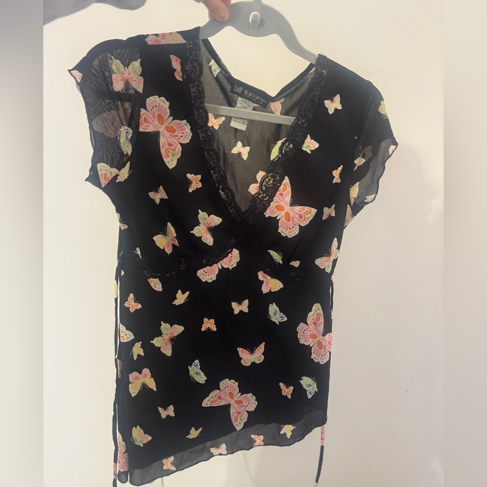 Vintage Black Butterfly Print